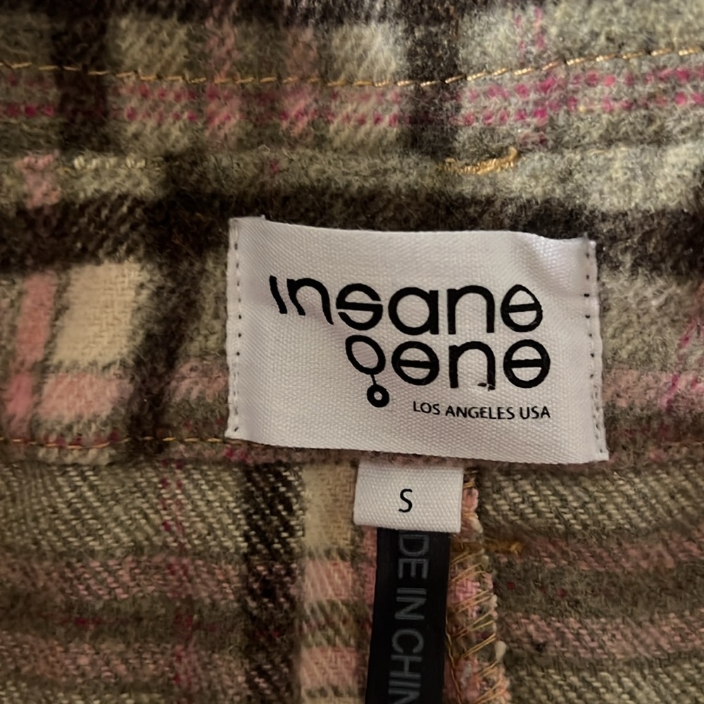 Insane Gene Patchwork Denim Fringe Mini Skirt New… - image 11